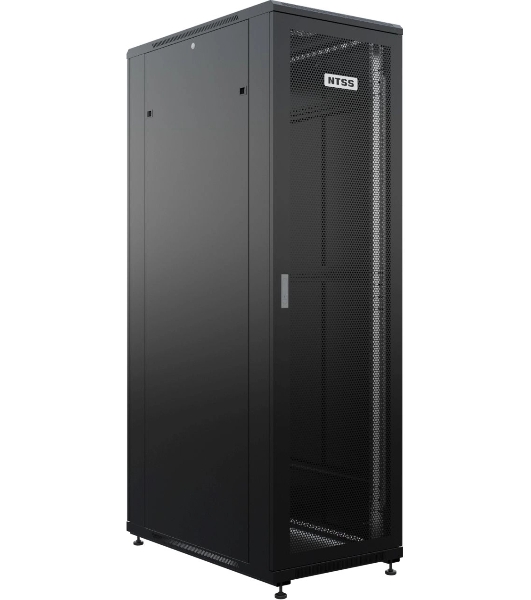 Шкаф серверный NTSS Премиум (NTSS-R42U60120PD/PDD-BL) напольный 42U 600x1200мм пер.дв.перфор. металл 900кг серый 1110мм 150кг IP20 металл