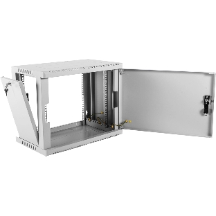 Шкаф коммутационный ЦМО (ШРН-9.350.1) настенный 9U 600x350 мм пер. дв. стал. лист 200 кг серый 300 мм 180 град.