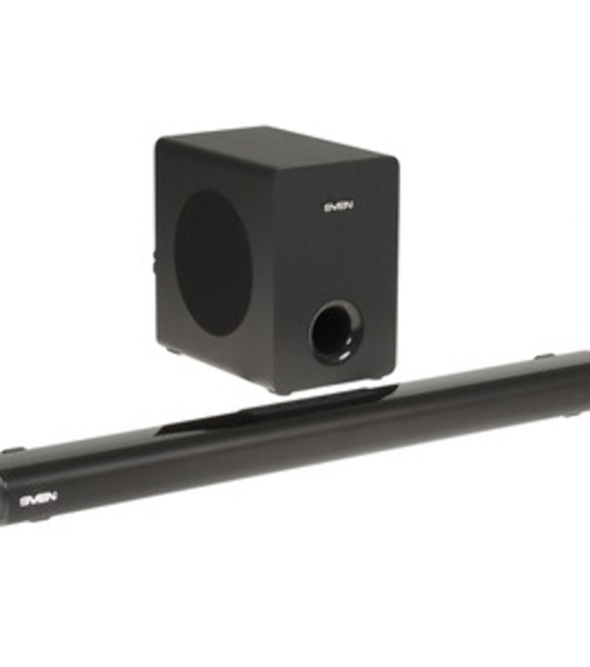 Саундбар SVEN SB-2150A черный (2 x 40W, Bluetooth сабвуфер 100W, пульт ДУ, LED-дисплей, HDMI, USB)