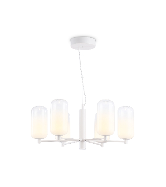 Подвесной светодиодный светильник Ambrella light LH11107/6 WH/FR белый/белый матовый 24W 3000K D630*280