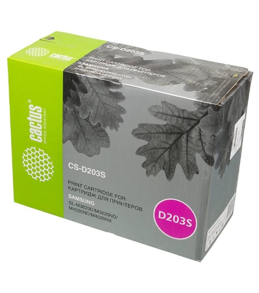 Картридж лазерный Cactus CS-D203S черный (3000 стр.) для Samsung SL-M3820D/M3820ND/M4020ND/M4020NX