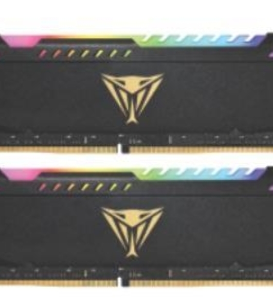 Оперативная память Patriot Viper Steel, DDR4, 16GB (2x8GB), 3600MHz, CL20, DIMM, с радиатором, RGB, черный
