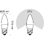 Лампа светодиодная Gauss Elementary 30210 10Вт цок.:E27 свеча 220B 3000K св.свеч.бел.теп. (упак.:10шт), фото6