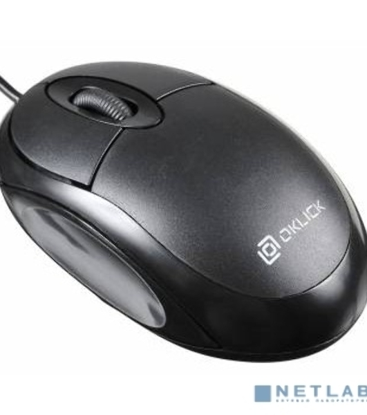 Мышь проводная Oklick 105S черный, 800 dpi, USB, кнопки - 3