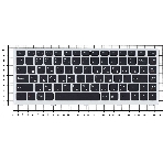 Клавиатура для ноутбука Lenovo IdeaPad U310 черная с серой рамкой, фото 1