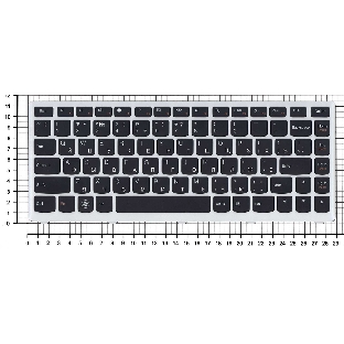 Клавиатура для ноутбука Lenovo IdeaPad U310 черная с серой рамкой
