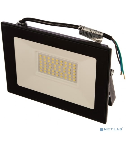 Прожектор уличный Ultraflash LFL-7001 C02 светодиодный 70Вт корп.мет./стек.черный (13328)