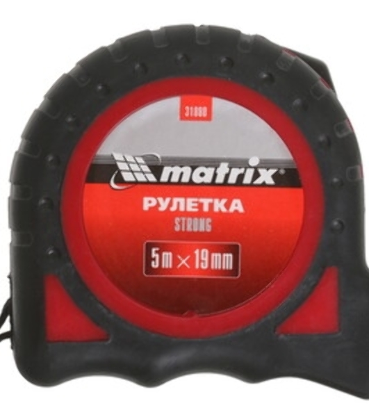 Рулетка Matrix strong 5мх19мм обрезиненный корпус