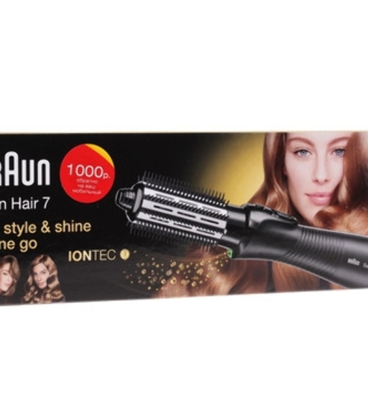 Фен-щетка Braun AS-720 MN черный, 700 Вт, 38 мм