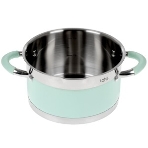 Кастрюля LARA LR02-541 MINT 18x10 см, 2,4 л, носик, индукционное дно, крышка с бортом, полипропилен, силикон, нержавеющая сталь, фото7