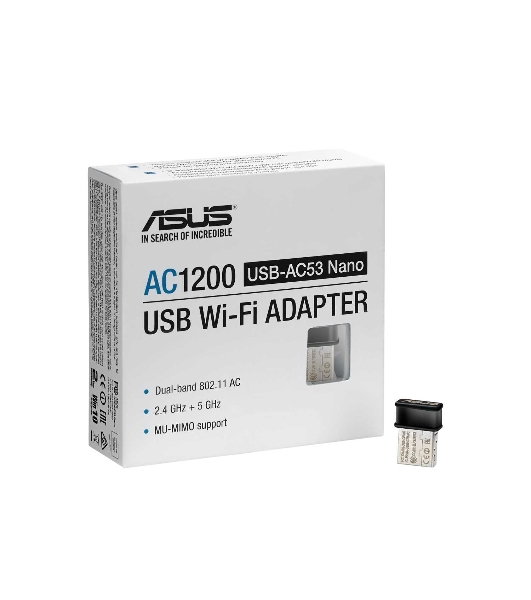 Адаптер ASUS WiFi Adapter USB-AC53 Nano