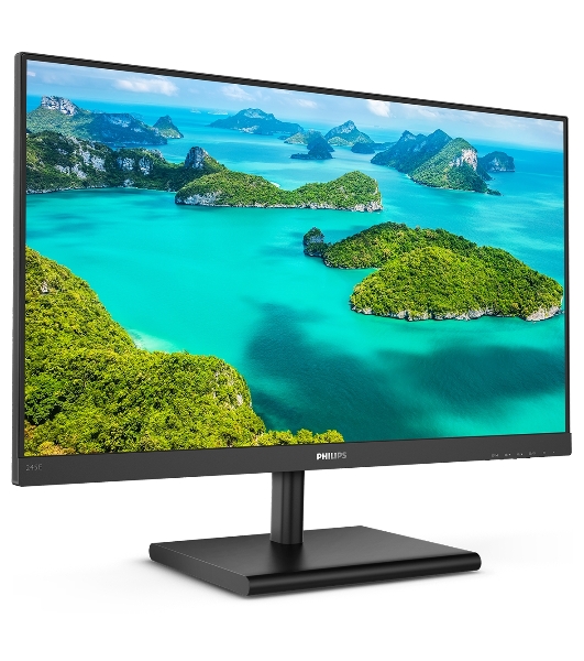 Монитор 23.8' Philips 245E1S IPS 2560x1440, 75 Гц, 4 мс, 16:9, 250 кд/м2, 1xHDMI, 1xDP, 1xVGA, 1x3.5 мм, черный