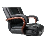Кресло Бюрократ T-9925WALNUT/BLACK черный, кожа, фото33