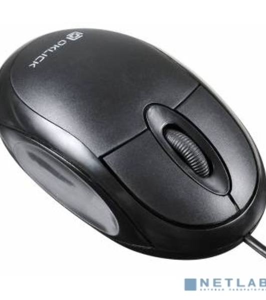 Мышь проводная Oklick 105S черный, 800 dpi, USB, кнопки - 3