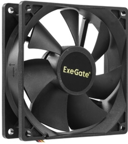Вентилятор корпусной ExeGate ExtraSilent ES09225S2P, 92 мм, 1800 об/мин, 21 дБ, 2-pin, без подсветки