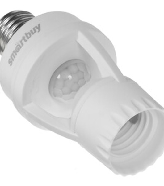 Датчик движенияSmartbuy Инфракрасный, в патрон E27, 60Вт, до 6м, IP20 sbl-ms-010