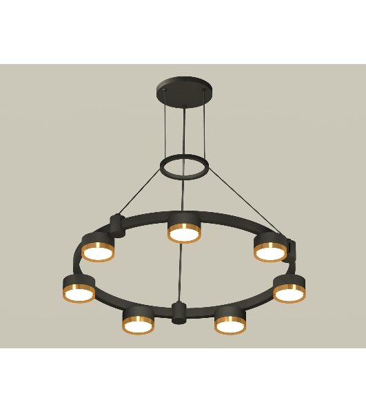 Светильник Ambrella light XR92051502/7 SBK/PYG черный песок/золото желтое полированное GX53 (A9205, C9238, N8124)