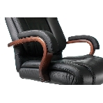 Кресло Бюрократ T-9925WALNUT/BLACK черный, кожа, фото32