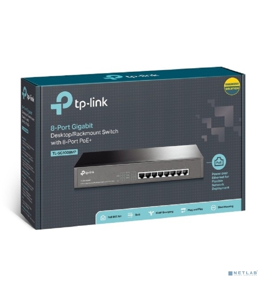Коммутатор TP-Link TL-SG1008MP 8-портовый настольный/монтируемый в стойку гигабитный коммутатор с 8 портами PoE+