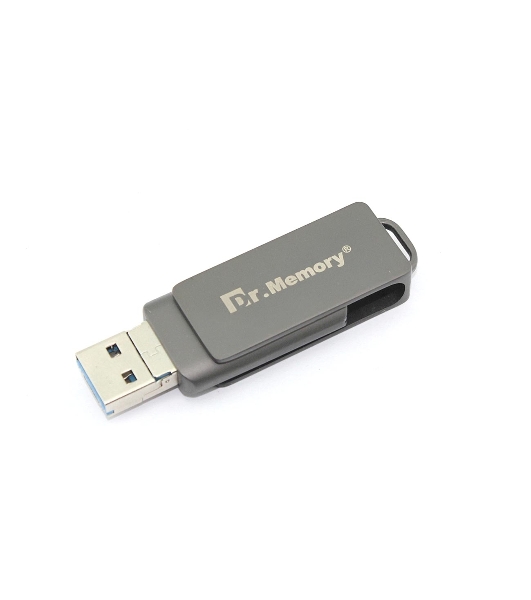 Флешка USB Dr. Memory 051, 64Gb, USB 3.0/USB Type-A, R/W 120/70, серый