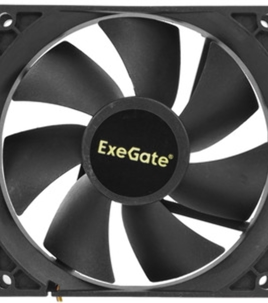 Вентилятор корпусной ExeGate ExtraSilent ES09225S2P, 92 мм, 1800 об/мин, 21 дБ, 2-pin, без подсветки