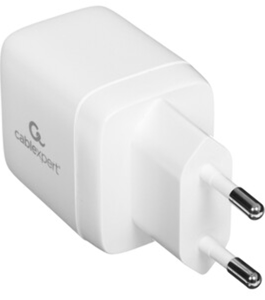 Сетевое зарядное устройство с дисплеем Cablexpert MP3A-PC-52, 35Вт GaN, QC3.0/PD3.0, 1хUSB, 1хType-C, белый, коробка