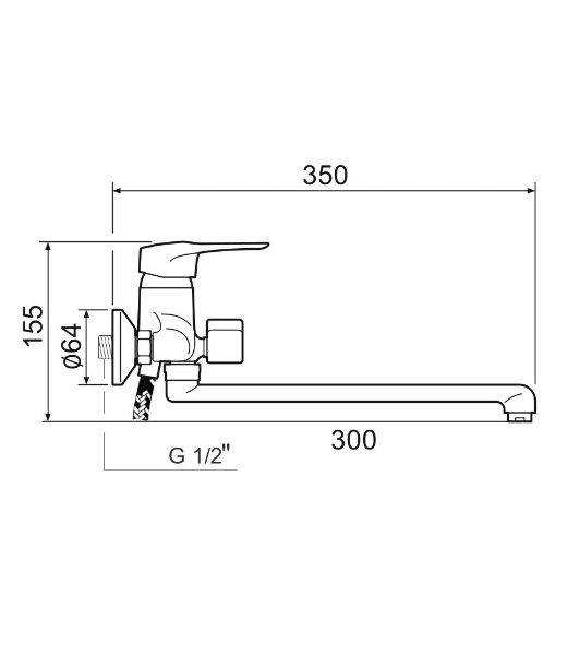 SL55-006E Смеситель для ванны, ø40