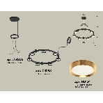 Светильник Ambrella light XR92051502/7 SBK/PYG черный песок/золото желтое полированное GX53 (A9205, C9238, N8124), фото3