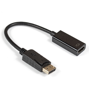 Кабель-переходник ExeGate EX284921RUS DisplayPort-HDMI ExeGate EX-DPM-HDMIF-0.15 (20M/19F, 0,15м)