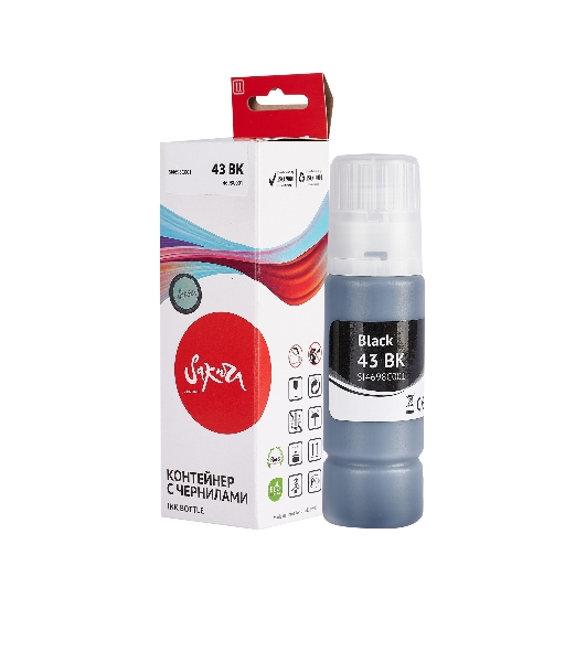 Картридж струйный Sakura 4698C001 (43 BK) для Canon, черный, 60 мл., 3800 к.
