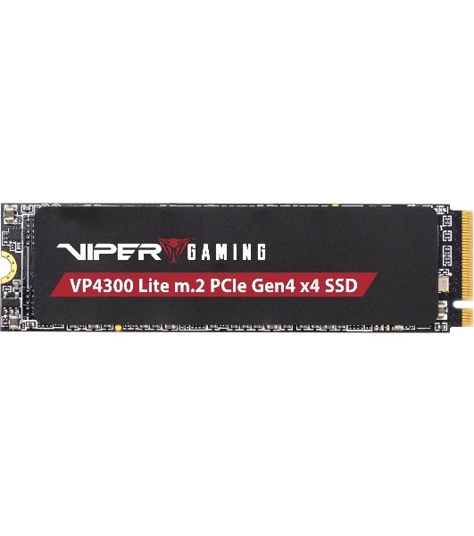 Накопитель SSD Patriot Viper VP4300 Lite, 2Tb, PCIe 4.0 x4, M.2 2280, NVMe, R/W 7400/6400, с радиатором
