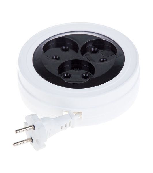 Удлинитель-рулетка PROconnect STANDARD 5 м, 3 гнезда, 2х0.75 мм², б/з, белый
