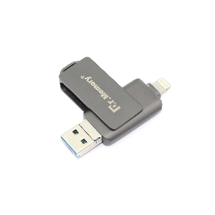 Флешка USB Dr. Memory 051, 64Gb, USB 3.0/USB Type-A, R/W 120/70, серый