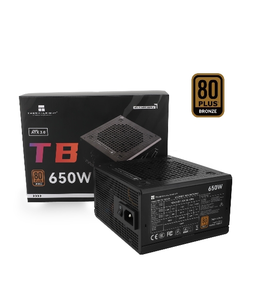 Блок питания Thermalright TR-TB650S 650W 80 PLUS Bronze, (ATX, 3, Non-modular, 1x24(20+4)pin 550мм, 1xCPU*2 8(4+4)pin 600+150мм, 1xPCIe*2 8(6+2)pin 500+150мм, 1xSATA*3+MOLEX4pin*1 400+150+150+150мм, 1xSATA*2+MOLEX4pin*2 400+150+150+150мм, Active, 120x120мм, 150x140x86мм, APFC, )