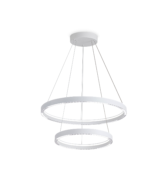 Подвесной светодиодный светильник Ambrella light FL5862/2 WH белый 45W 3000K/4200K/6400K D600/400*830 (без ПДУ)