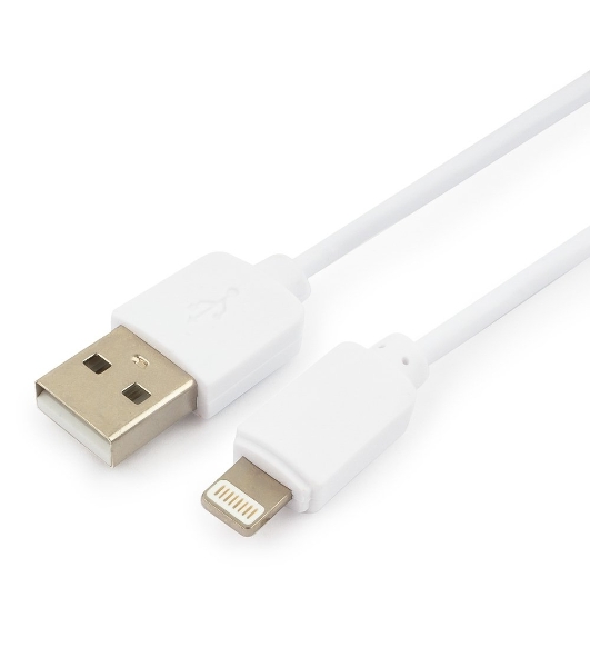 Кабель USB Гарнизон GCC-USB2-AP2-6-W AM/Lightning, для iPhone5/6/7, IPod, IPad, 1.8м, белый, пакет