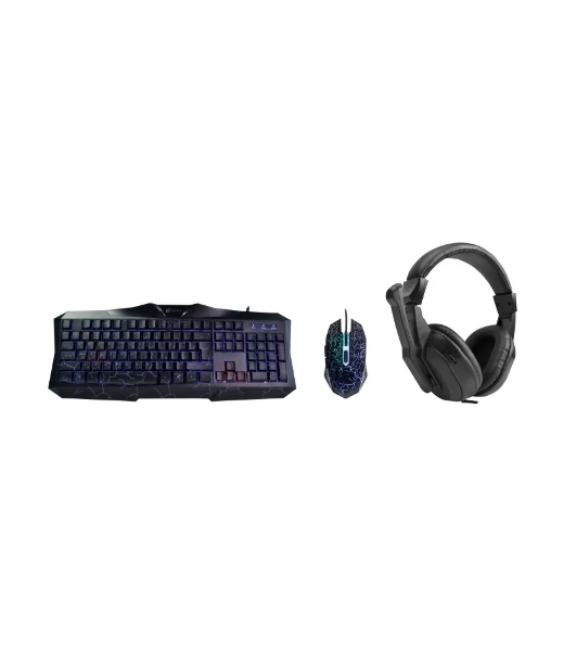 Комплект клавиатура+мышь Oklick HS-HKM100G проводной, USB, 2400 DPI, чёрный