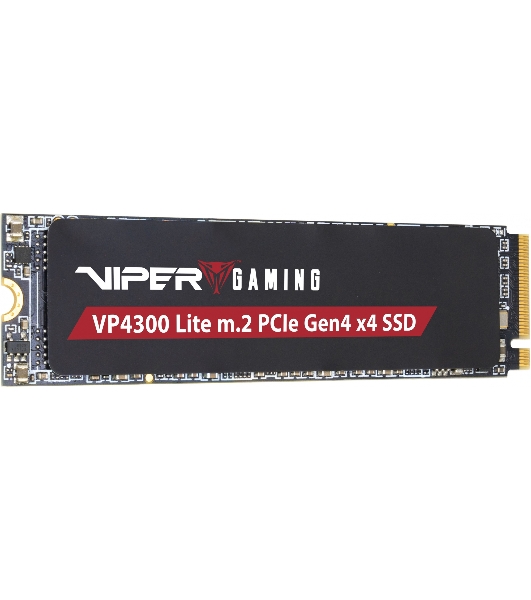 Накопитель SSD Patriot Viper VP4300 Lite, 2Tb, PCIe 4.0 x4, M.2 2280, NVMe, R/W 7400/6400, с радиатором