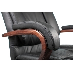 Кресло Бюрократ T-9925WALNUT/BLACK черный, кожа, фото28