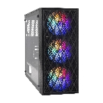 Компьютерный корпус Miditower ExeGate EVO-8243 (ATX, без БП, 2хUSB+1хUSB 3.0, черный, 3 вент. с RGb подсветкой, боковая панель - закаленное стекло), фото12