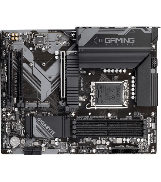 Материнская плата Gigabyte B760 GAMING X, LGA 1700, Intel B760, 4xDDR5, 4xSATA, 3xM.2, 1xPCI-E 4.0 x16, 2xPCI-E 3.0 x1, 1xHDMI, 1xDP, 1x 2.5Gb LAN, 1xUSB 3.2 Gen 2, 1xUSB 3.2 Gen 1, 5xUSB 2.0, 6x3.5 мм, 7.1, ATX