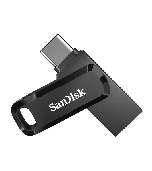 Флешка USB SanDisk DDC3 Ultra Dual Go (SDDDC3-064G-G46), 64Gb, USB 3.1/USB Type-C, R/W 150/30, черный