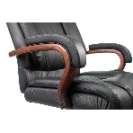 Кресло Бюрократ T-9925WALNUT/BLACK черный, кожа, фото27