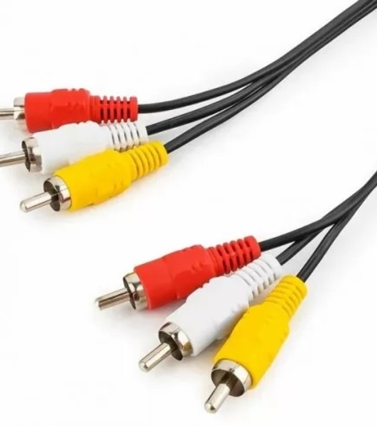 Кабель GoPower 3XRCA (M)-3XRCA (M) 5.0M 00-00027486 черный