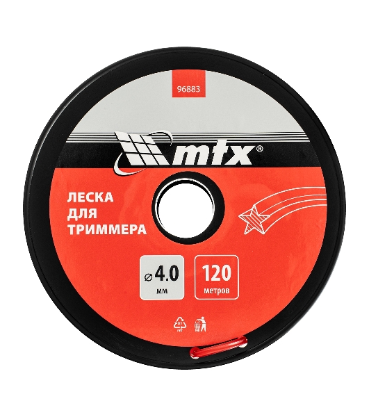 Леска для триммера MTX звезда 4,0 мм х 120 м, на катушке