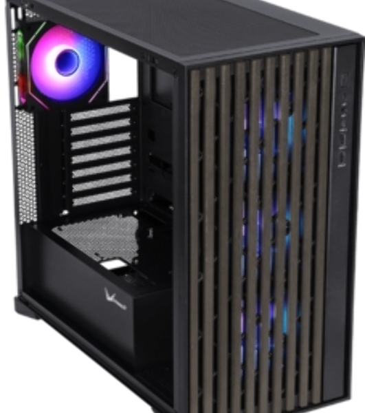 Корпус Formula V Line TimberLine T0 Black, ATX, wood+plastic front, TYPE-C*1, USB3.0*2, FRONT 3x120мм FRGB, REAR 1x120мм FRGB