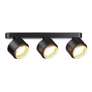 Светильник Ambrella light TN71295/3 BK/GD черный/золото GX53/3 max 12W 400*95*137