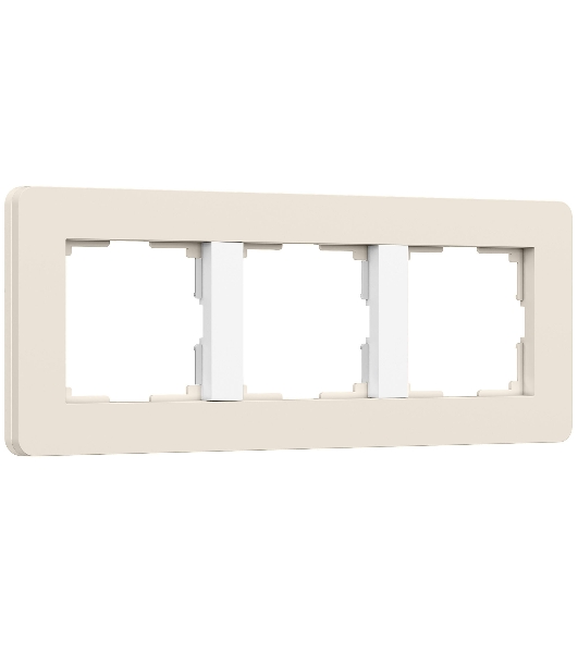 Рамка на 3 поста WERKEL Split (айвори/белый, soft-touch) W0033066