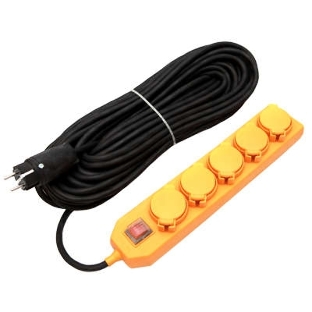 Удлинитель 5х20 м с заземл. 16А IP44 У10-026 с выкл. с индик. КГ 3х1.5 розетки с защ. крышкой UNIVersal 9634139