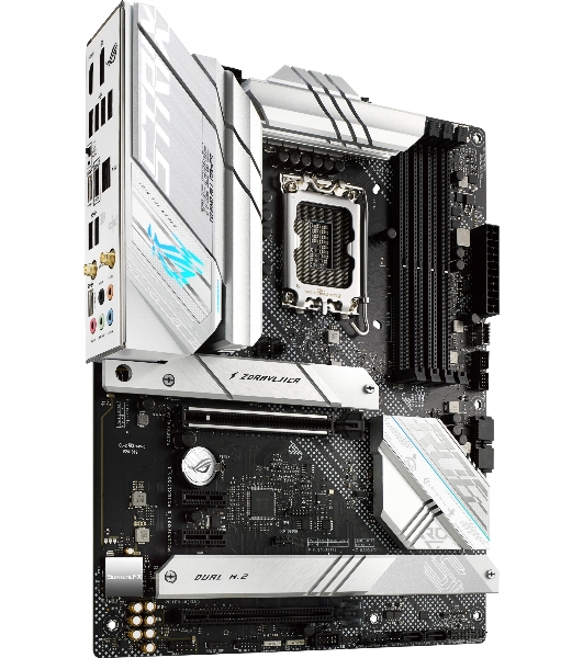 Материнская плата ASUS ROG STRIX B660-A GAMING WIFI D4, LGA 1700, Intel B660, 4xDDR4, 4xSATA, 3xM.2, 1xPCIe 5.0 x16, 1xPCIe 3.0 x4, 1xHDMI, 1xDP, 1x 2.5Gb LAN, 1xUSB-A 3.2 Gen 2, 2xUSB-A 3.2 Gen 1, 4xUSB 2.0, 5x3.5 мм, 7.1, Standard-ATX